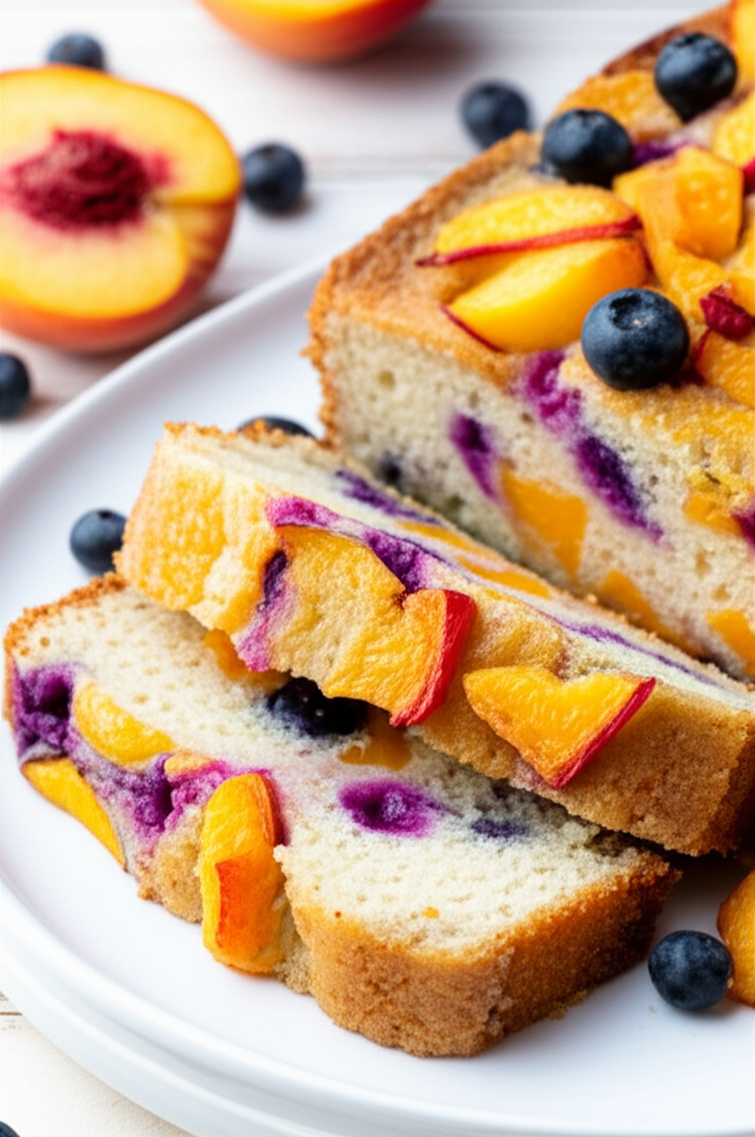 Blueberry Peach Pound Cake image