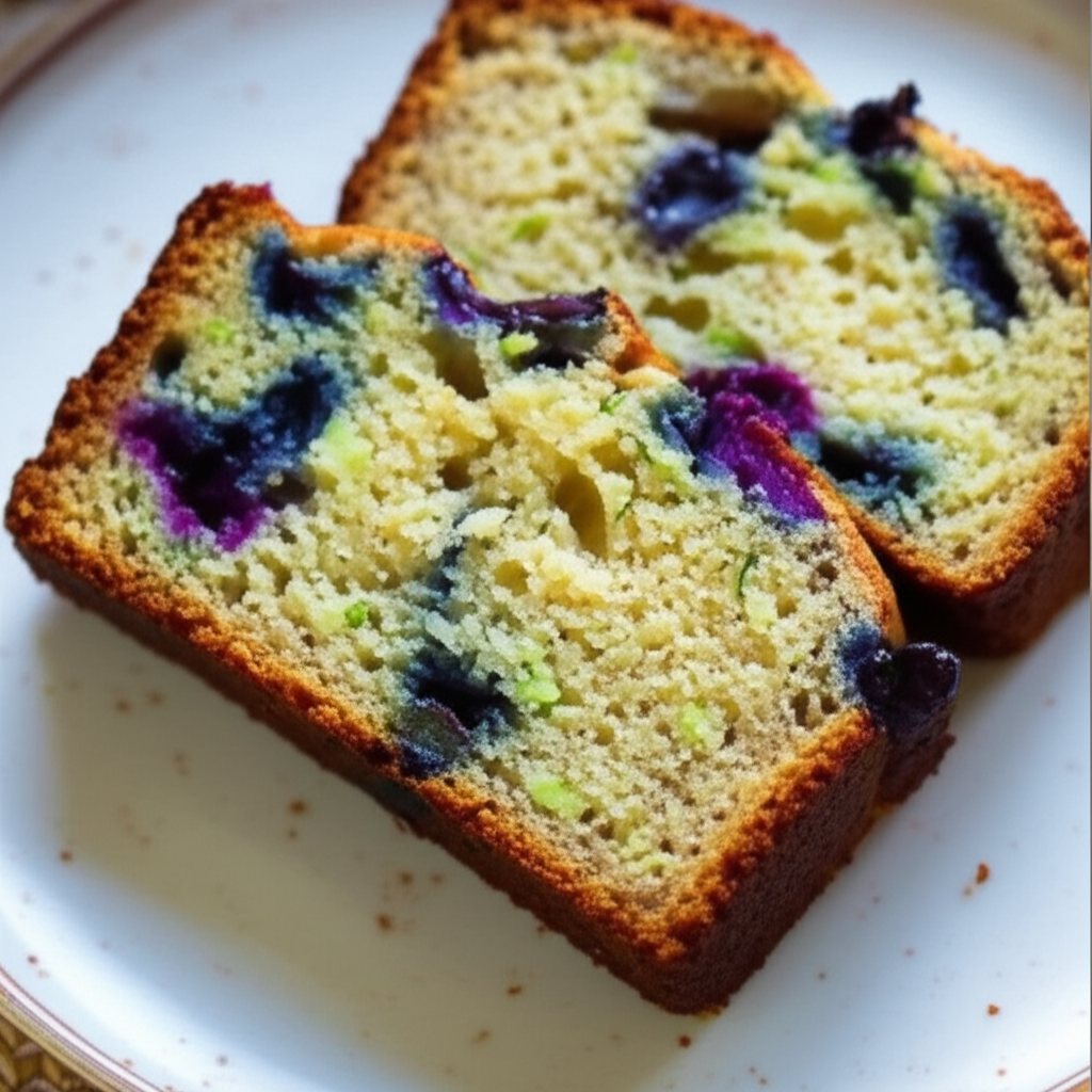 Blueberry Zucchini And Banana Bread image