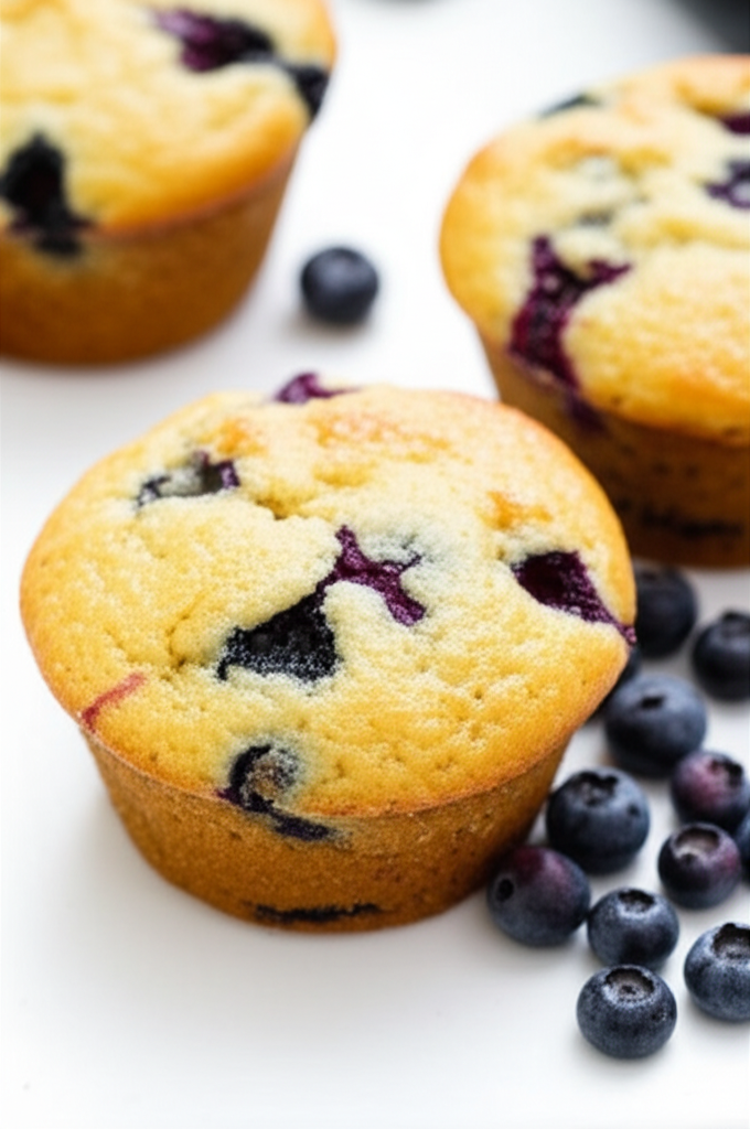 Blueberry Lemon Flax Muffins image