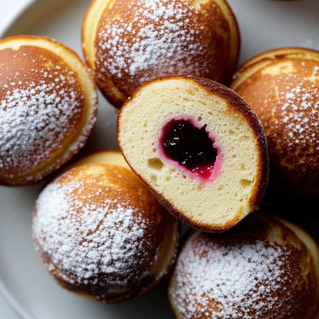 Aebleskiver Round Filled Danish Pancakes image