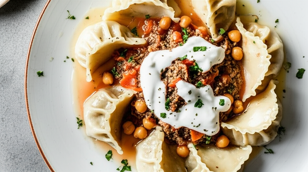 Afghan Meat Filled Pasta Mantou image