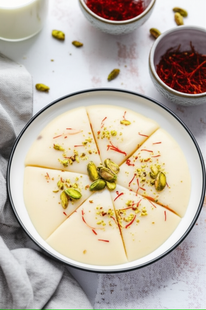 Afghanistan Firnee Almond Cardamom Cream Pudding image