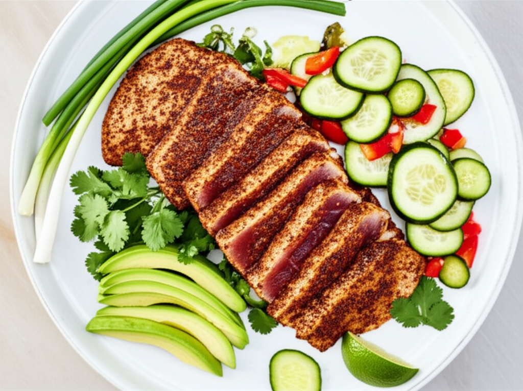 African Adobo Rubbed Tuna Steaks image