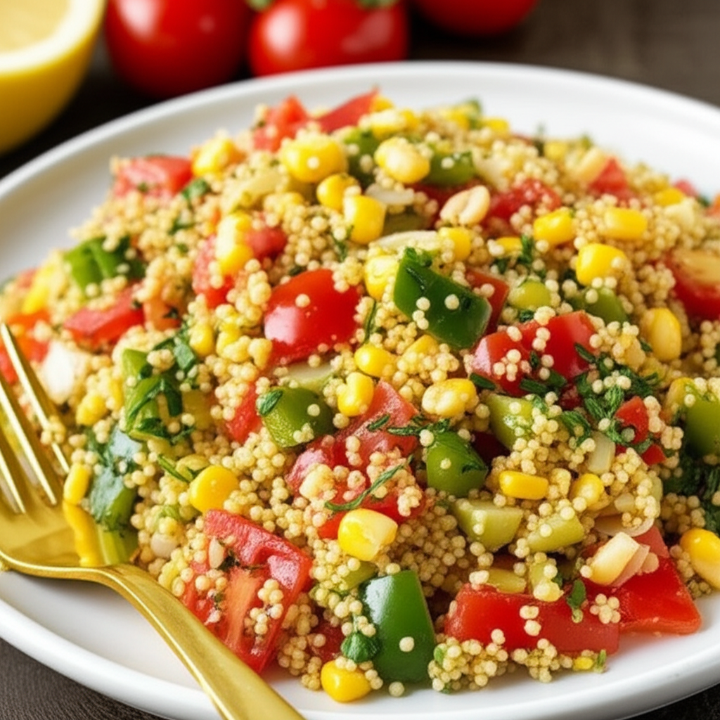 African Millet Salad With Corn And Peppers image