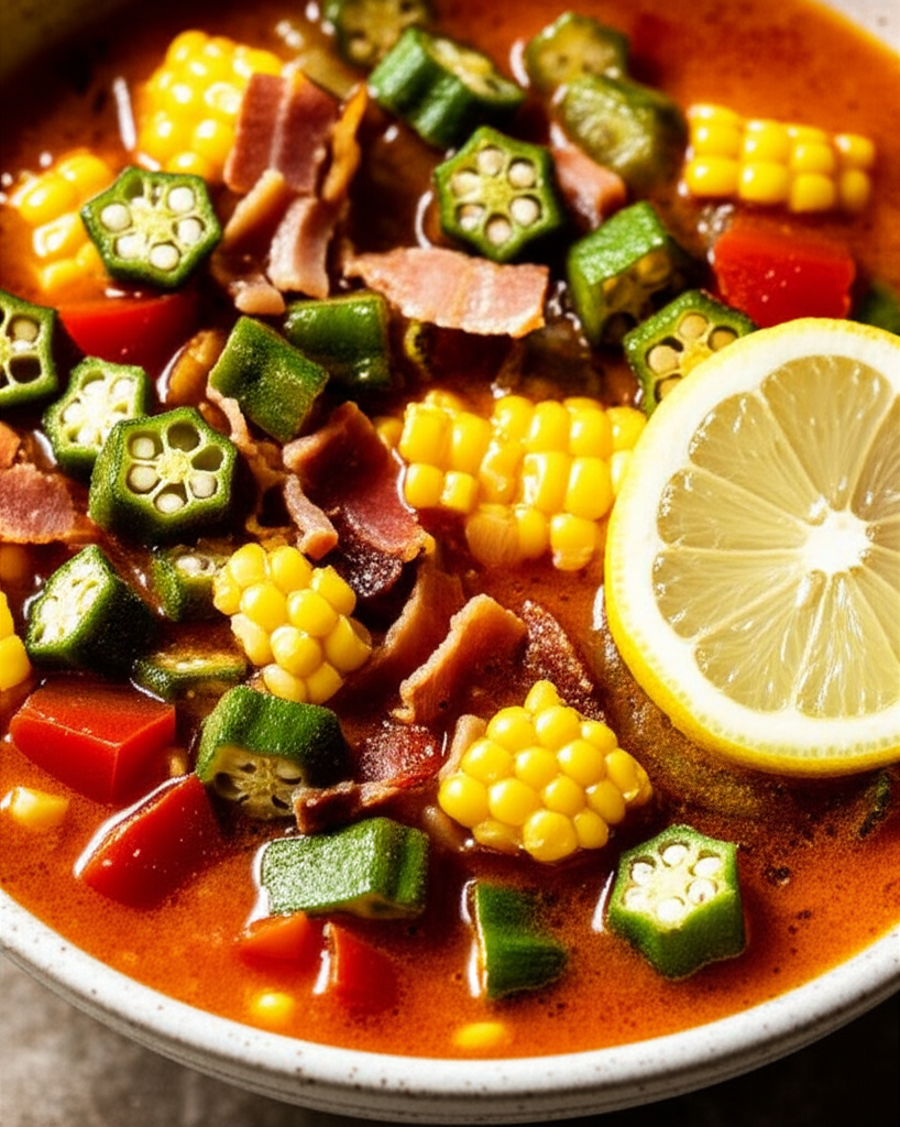 African Okra Soup image