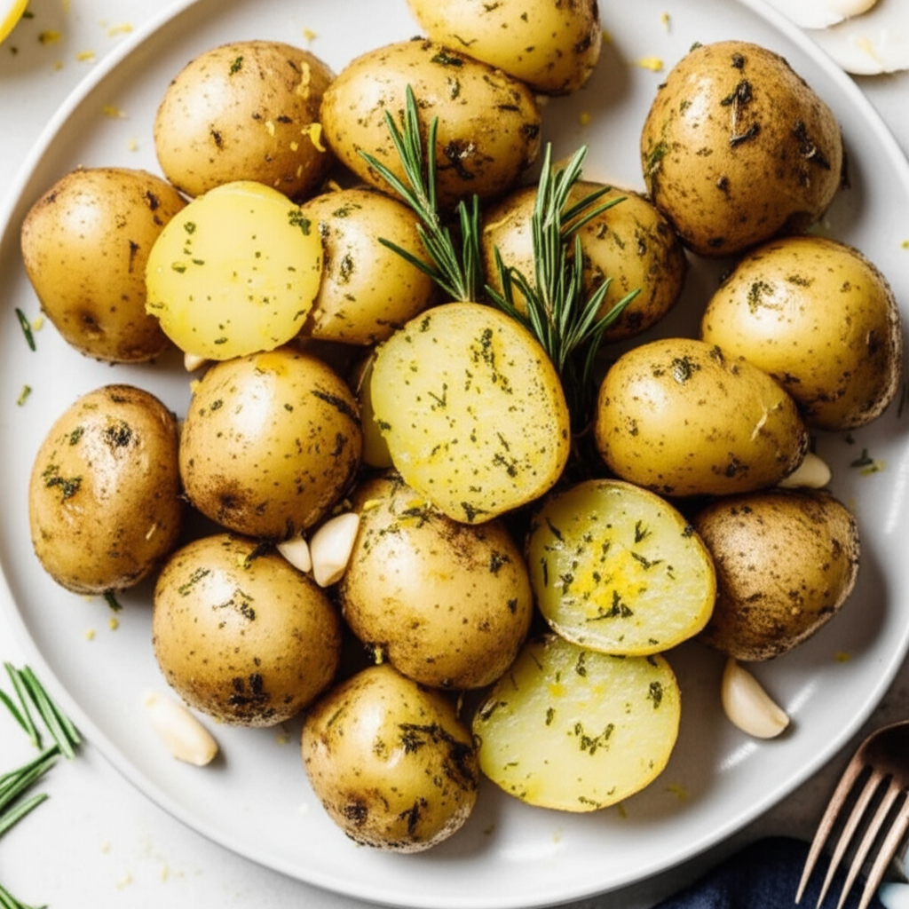 Skordy New Potatoes W Rosemary Lemon Olive Oi image