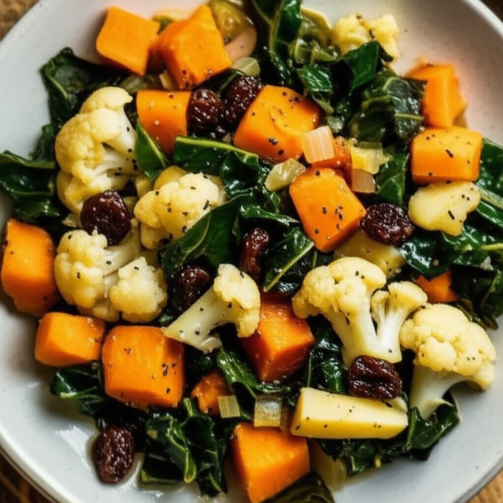 African Potato And Collard Green Stew image