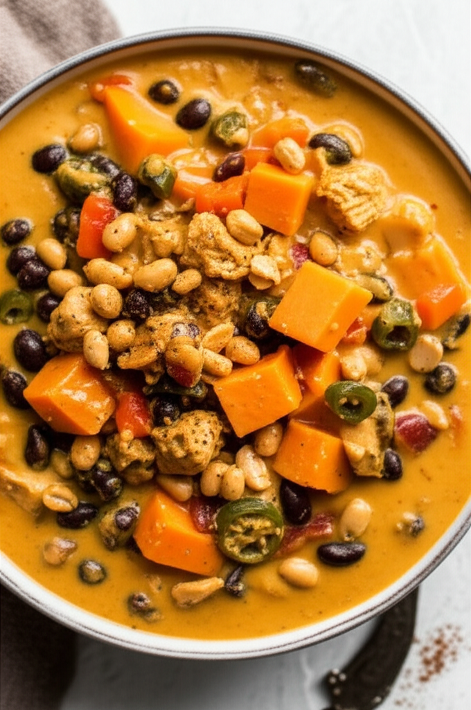 African Style Chicken Peanut Soup With Potatoes image