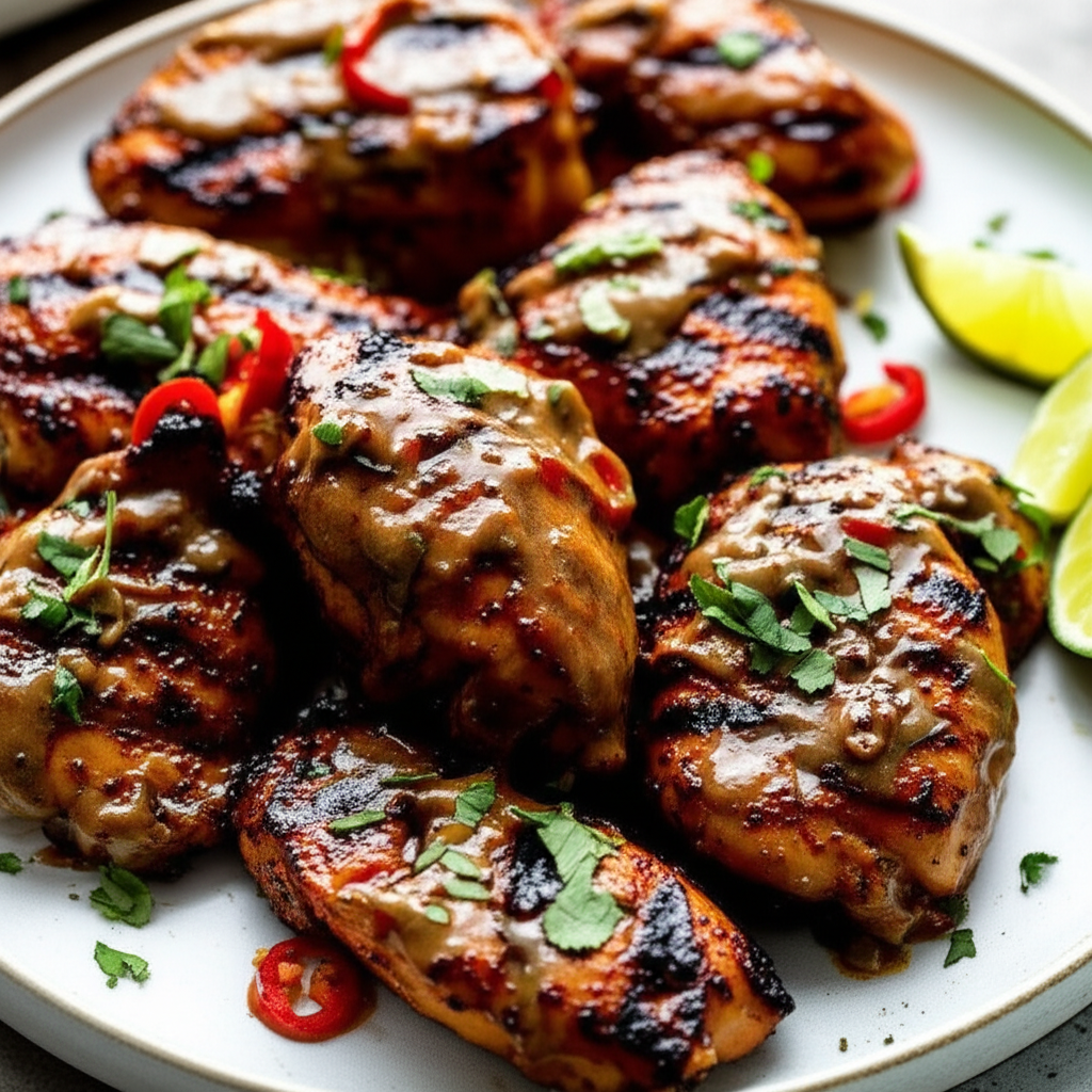 African Style Grilled Peanut Butter Chicken image