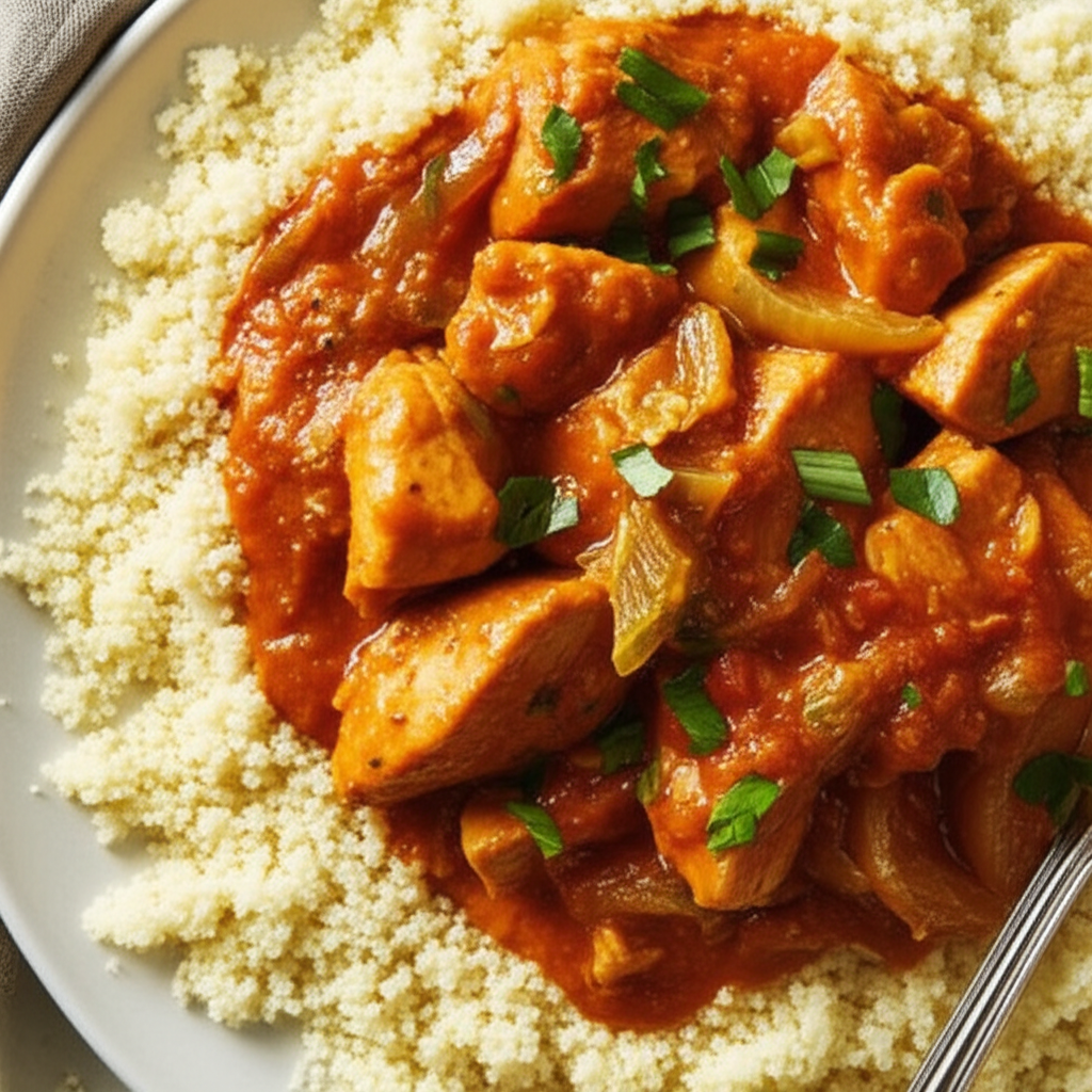 African Style Turkey On Couscous Crock Pot image