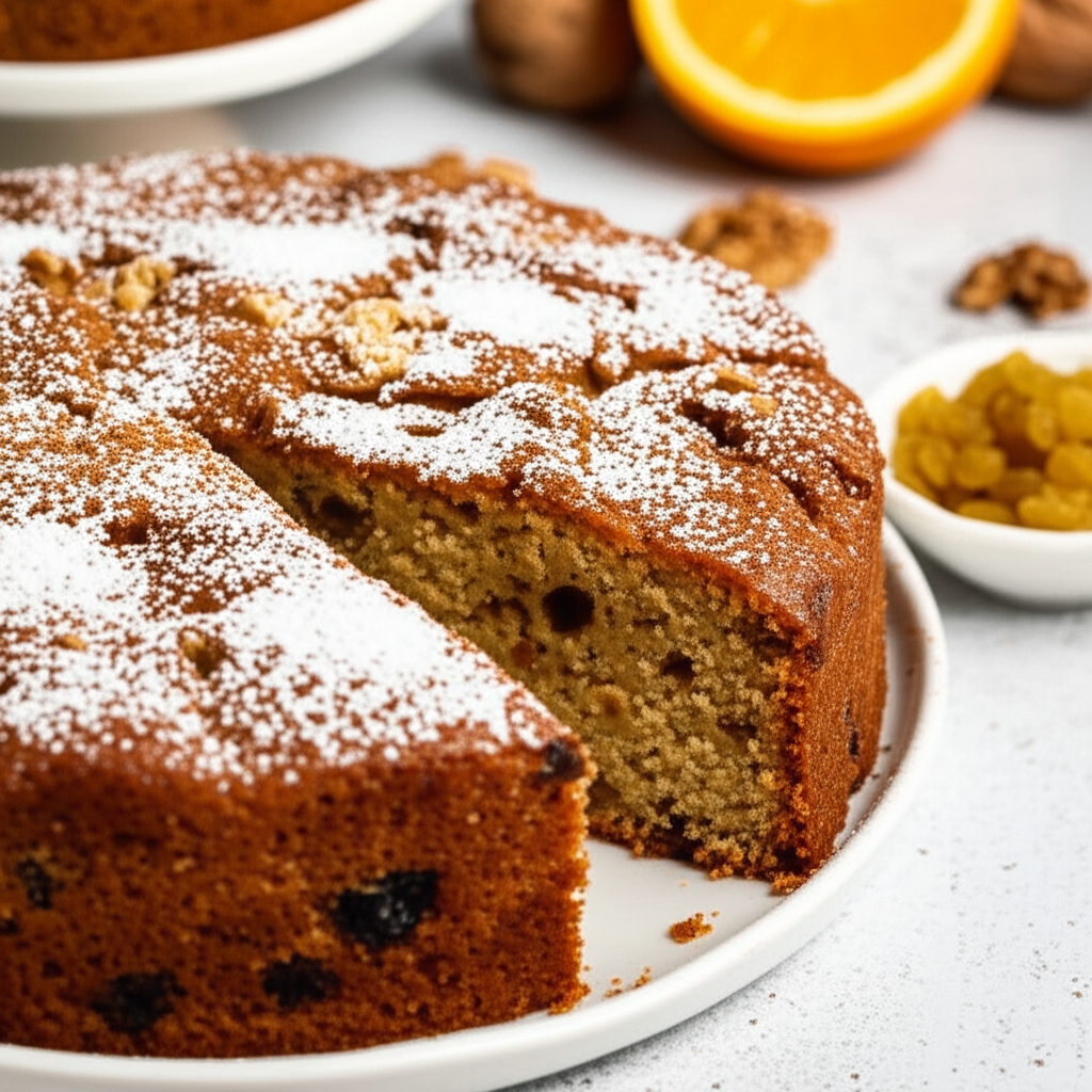 Agios Fanourios Cake Fanouropita Spiced Raisin Cake No Eggs image