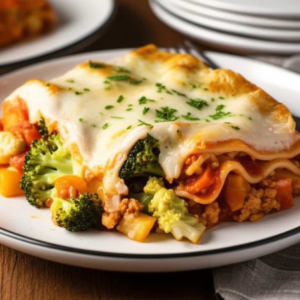 Broccoli Cauliflower Lasagna image