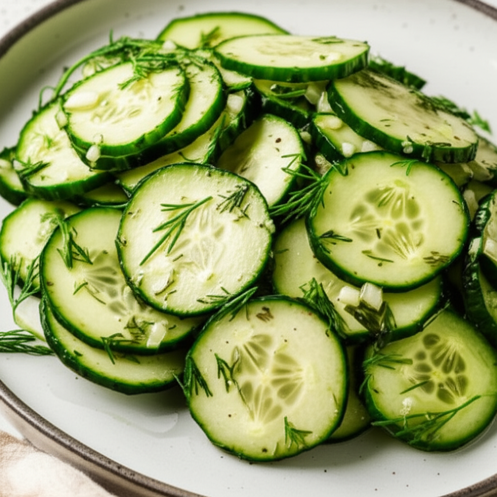 Agurlce Salat Or Medieval Cucumber Salad image
