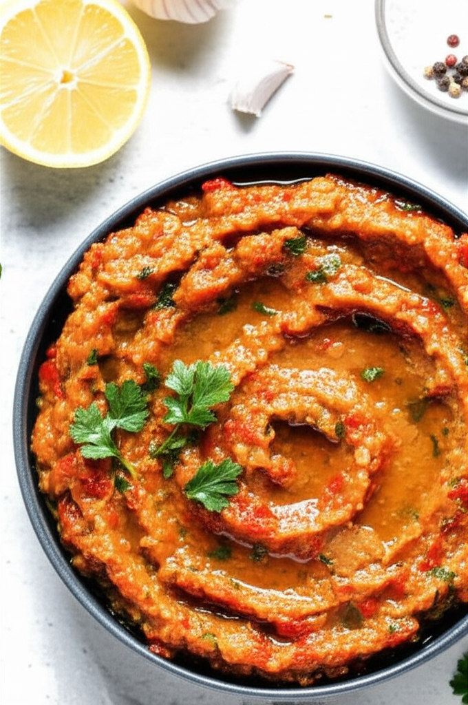 Ajvar Eggplant Aubergine Peppers image