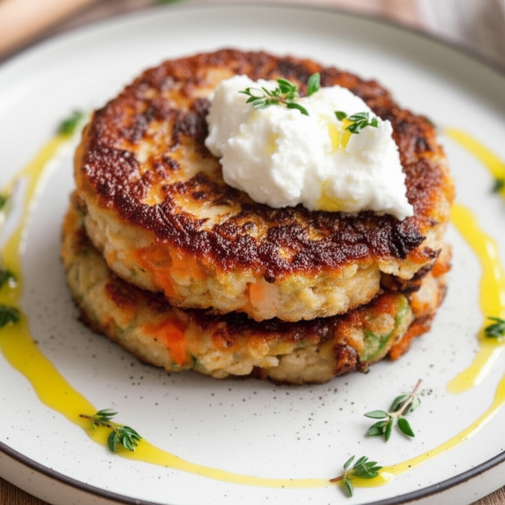Brown Rice Goat Cheese Cakes image