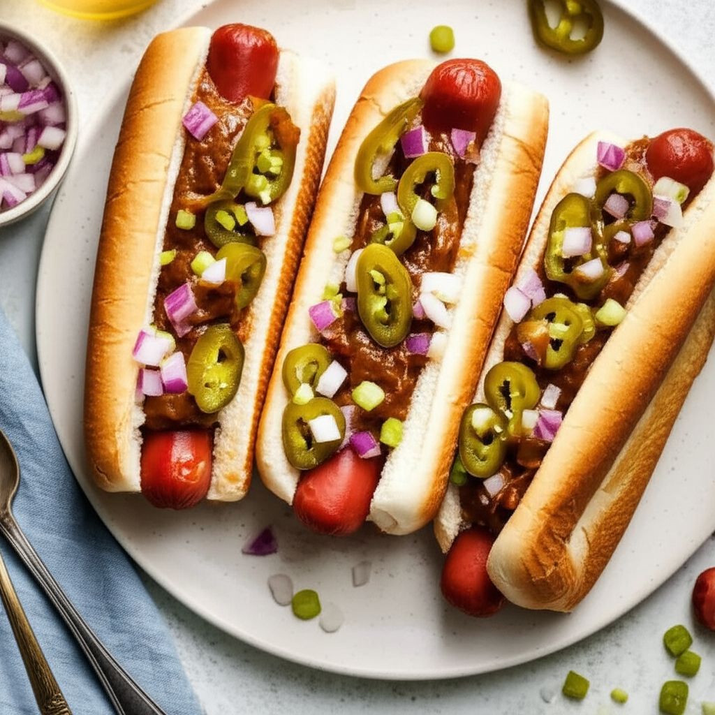 Alabama Coney Style Hot Dogs image