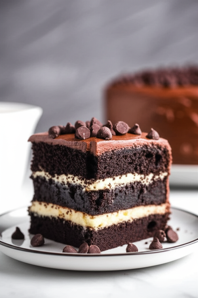 Brownie Fudge Layer Cake Light image