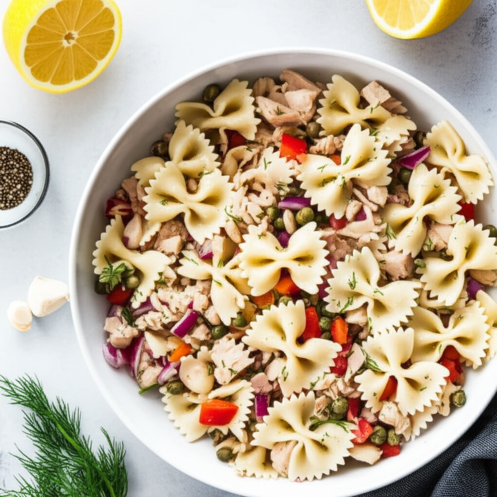 Albacore Tuna And Bow Tie Pasta Salad image