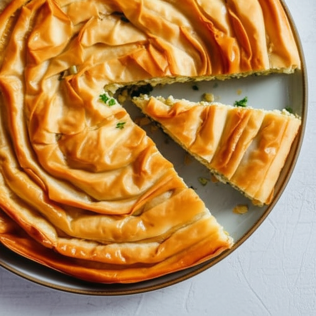 Albania Byrek Ose Lakror Leek Pie image