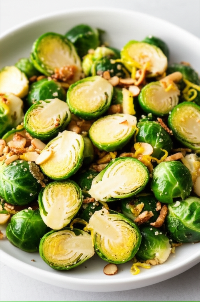 Brussels Sprouts With Almonds And Lemon Rind image