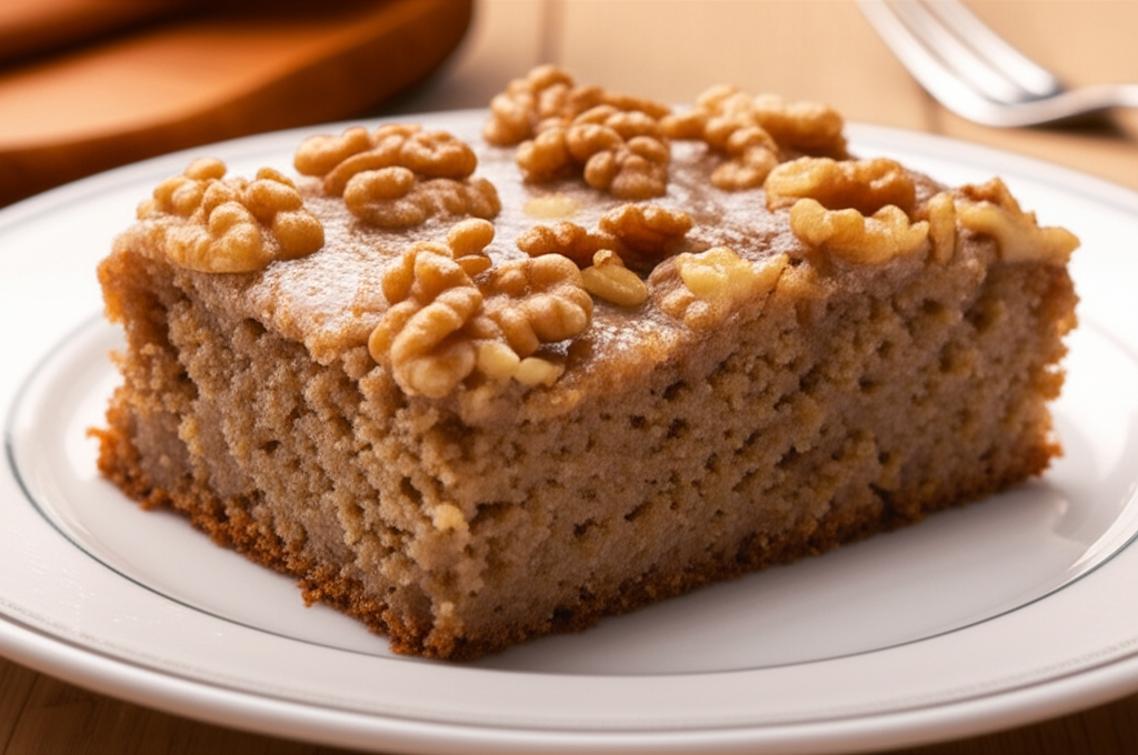 Albanian Walnut Cake With Lemon Glaze image