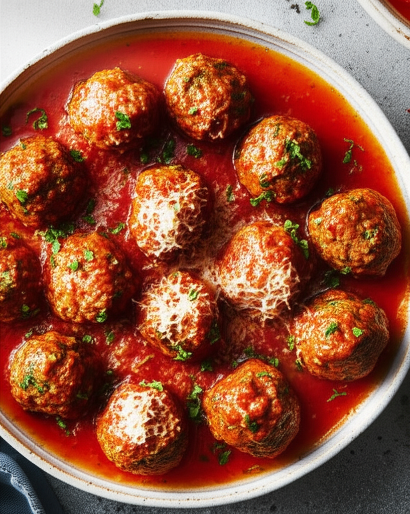 Albondigas Con Salsa De Tomate Spanish Style Meatballs image