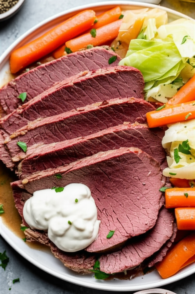 Ale Braised Corned Beef With Horseradish Gravy Swedish Style image