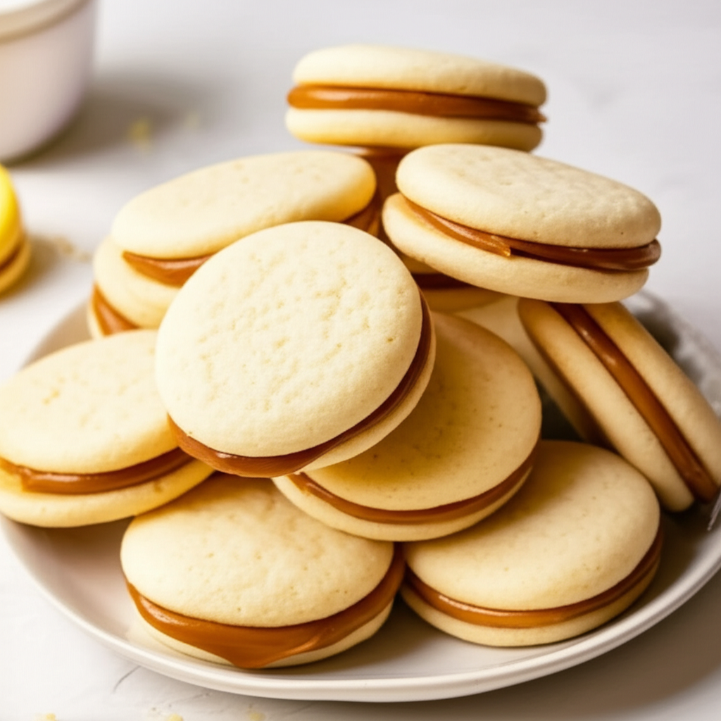 Alfajores An Argentinean Dulce De Leche Sandwich Cookie image