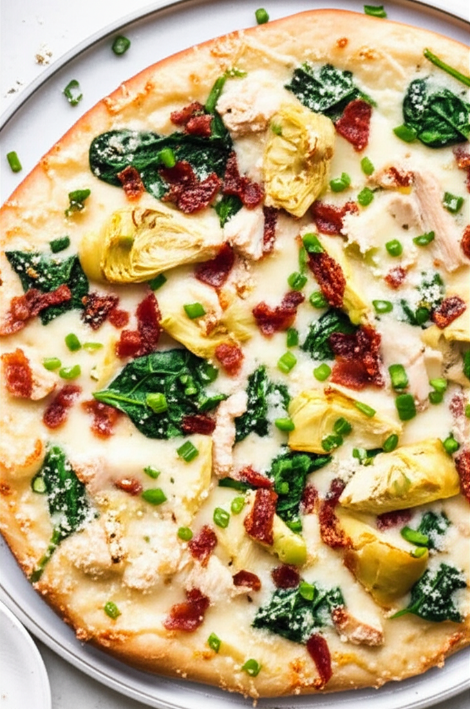 Alfredo Bacon Chicken Pizza image