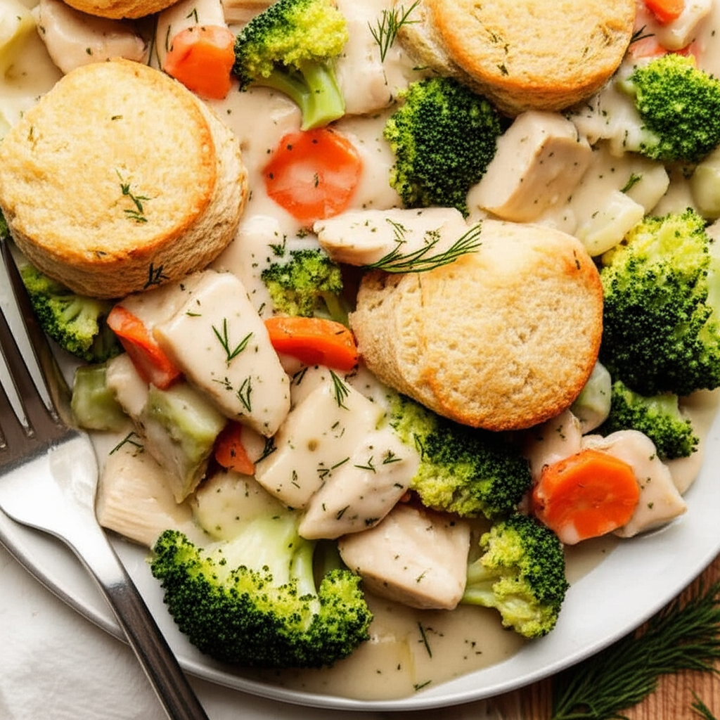 Alfredo Chicken And Biscuits image