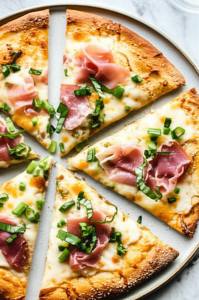 Alfredo Prosciutto Pizza image