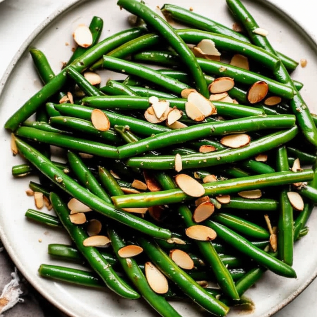 Algerian Green Beans With Almonds image