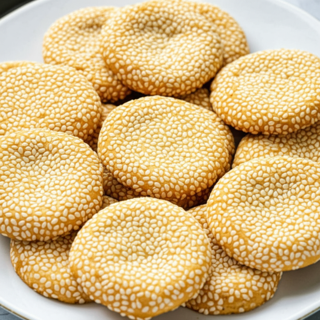 Algerian Helouwa Ta Aba Lemon Or Sesame Cookies image