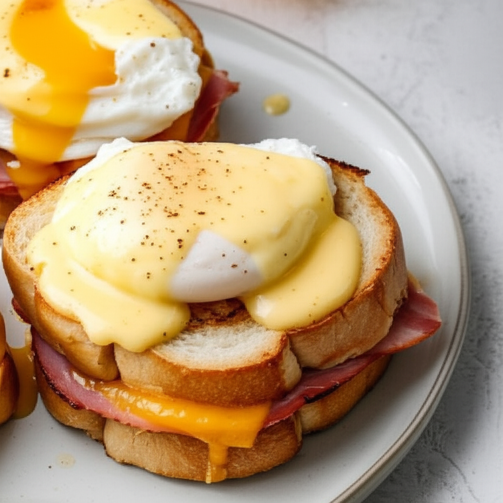 Aliya's Grilled Cheese Eggs Benedict image