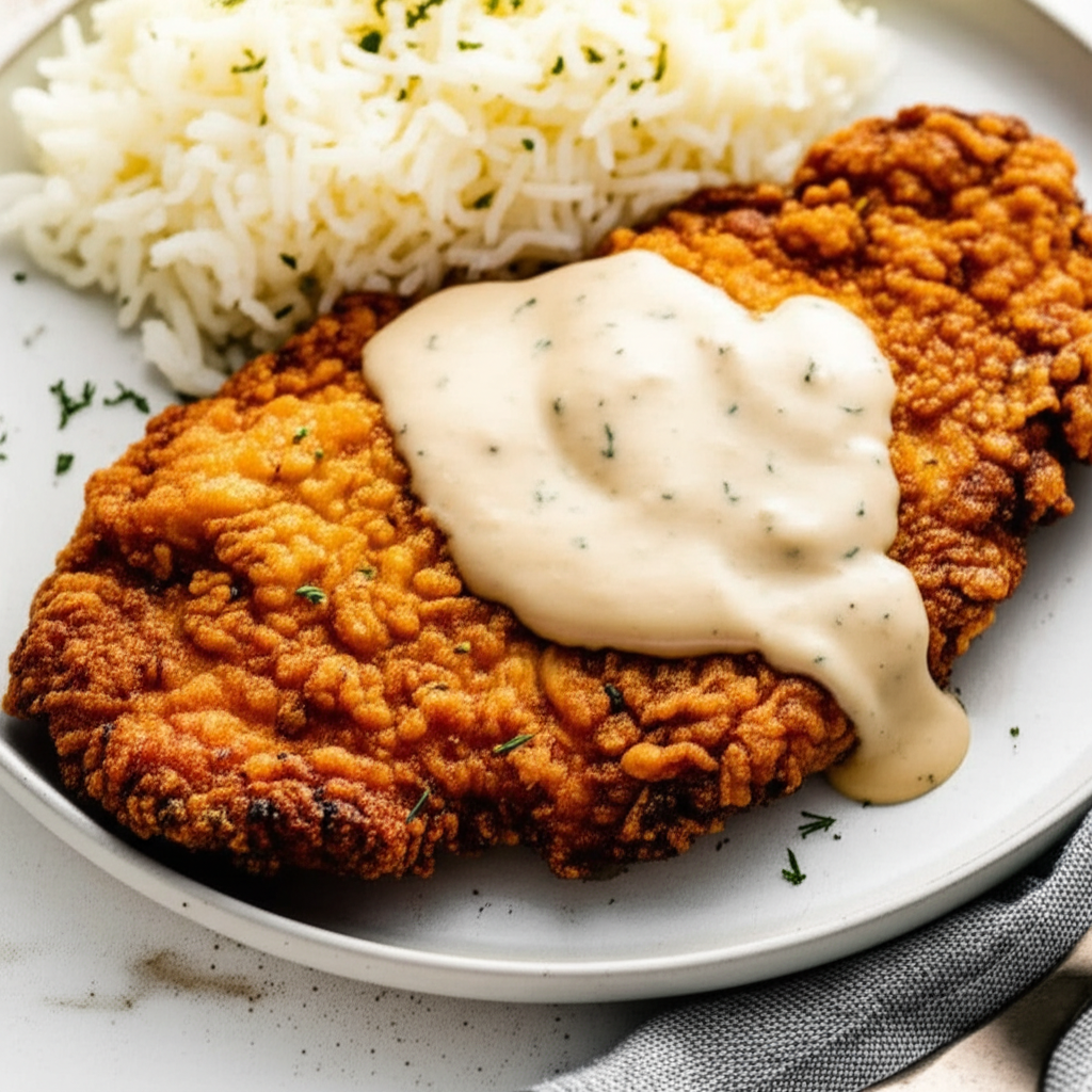 All American Chicken Fried Steak With Cream Gravy image