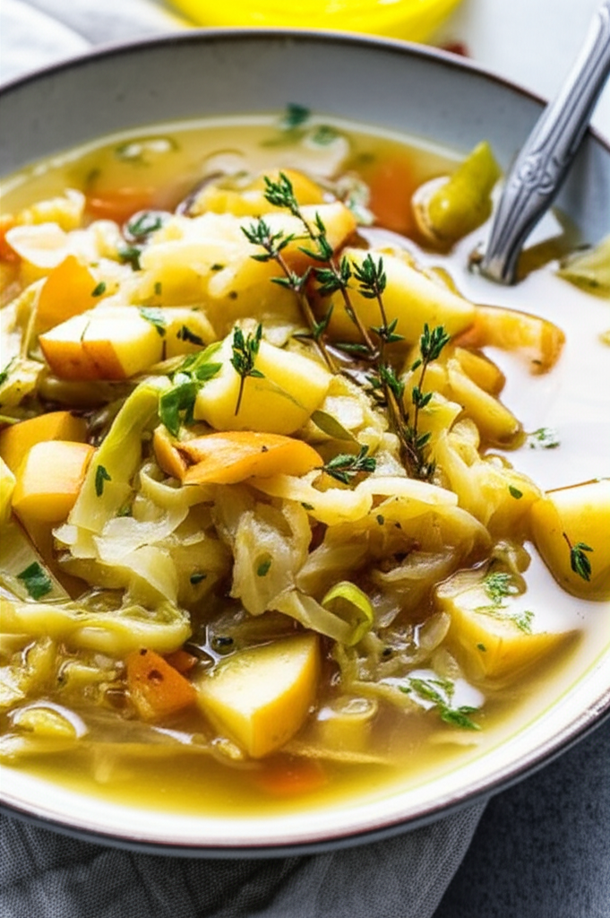 Cabbage Soup With Apples And Thyme image