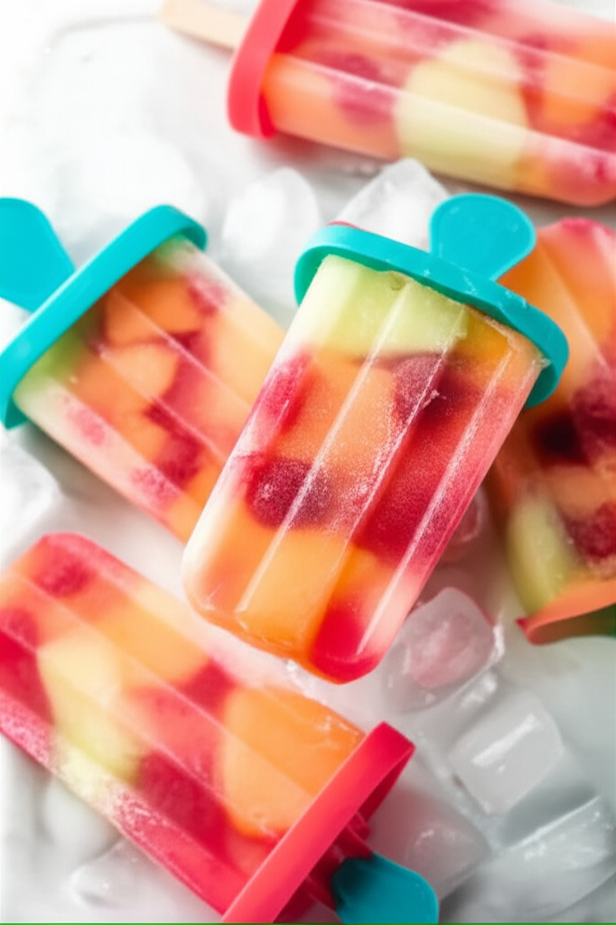 All Fruit Popsicles Melons And Berries image