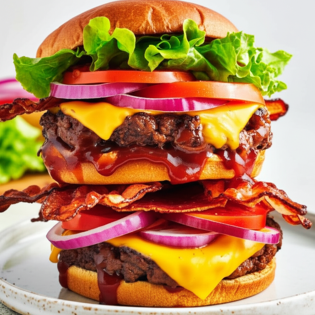 All American Bbq Bacon Cheeseburgers image