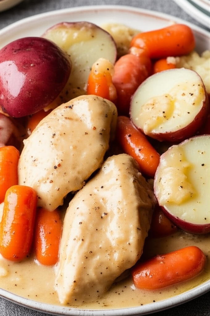 All In One Crock Pot Chicken Dinner image