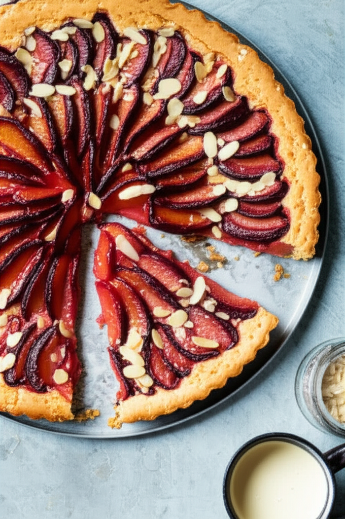 Almond And Plum Tart image