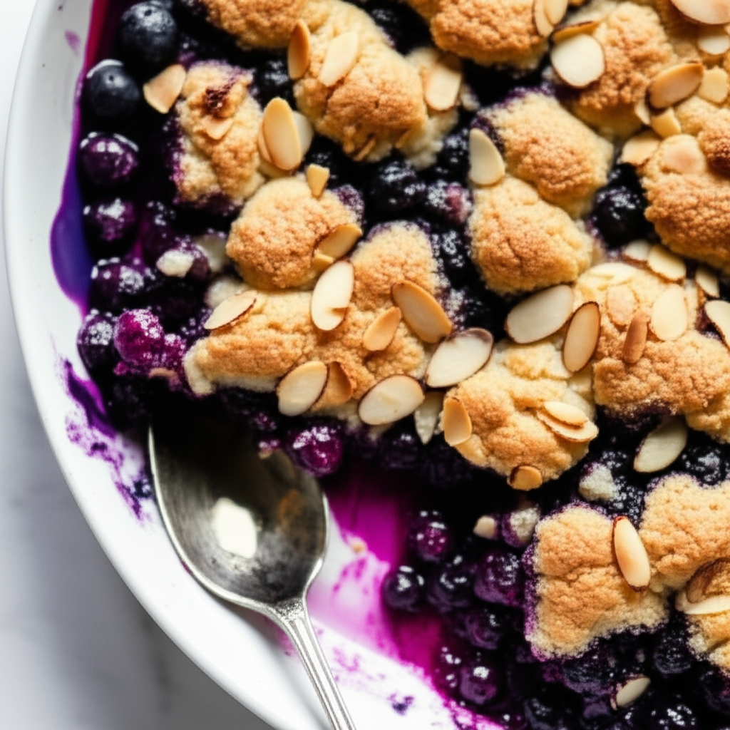Almond Blueberry Cobbler image