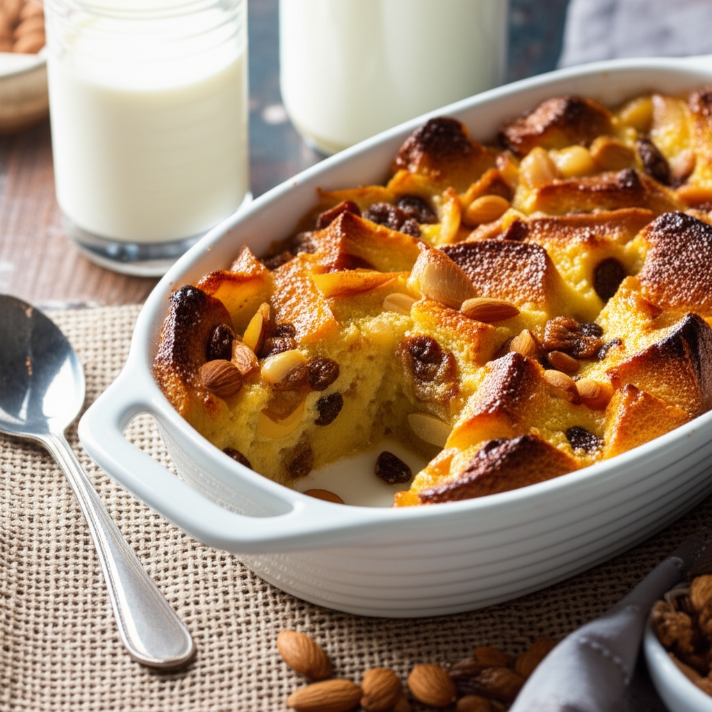 Almond Bread Pudding image