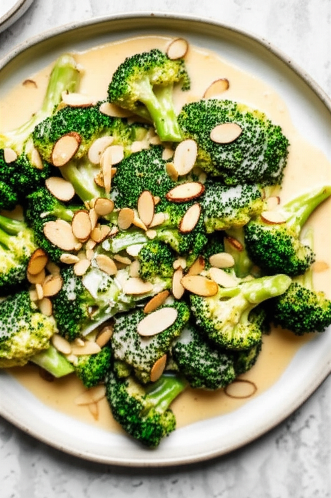 Almond Broccoli In Sherry Sauce image