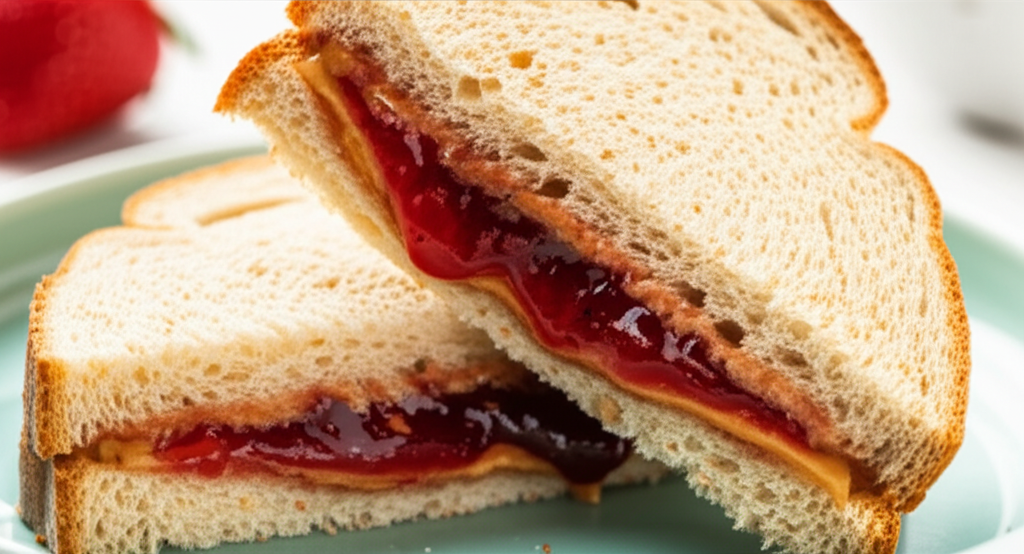 Almond Butter And Jam Sandwich image
