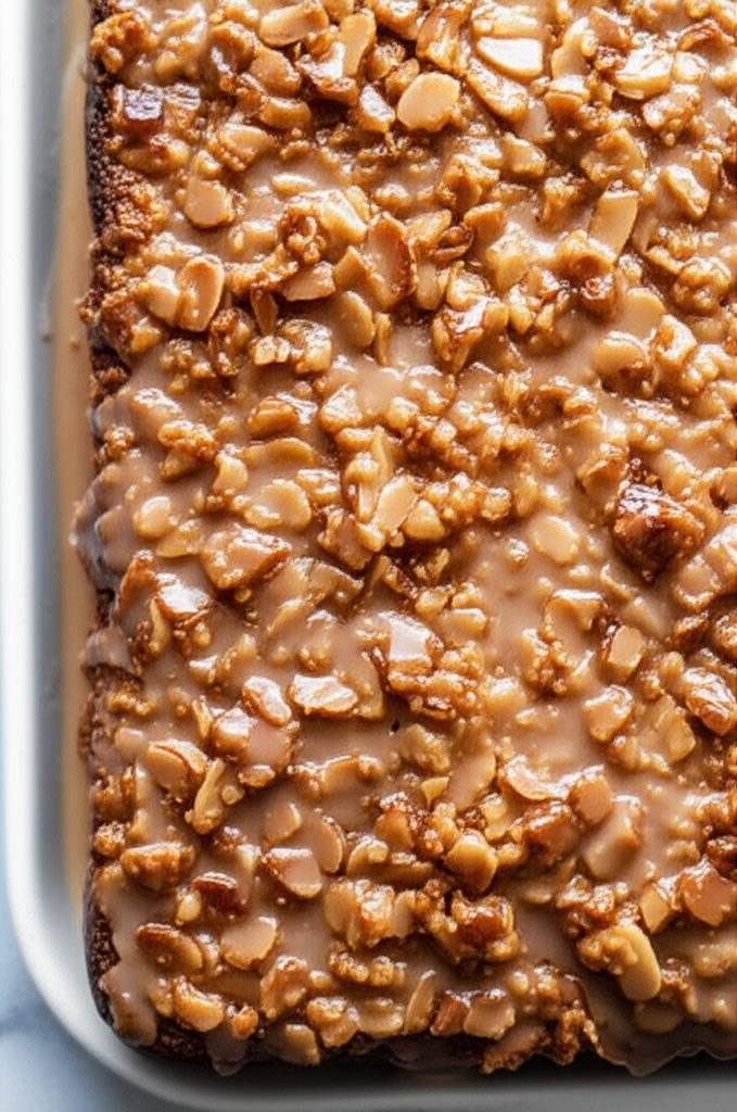 Almond Butter Cake With Buttercrunch Glaze image