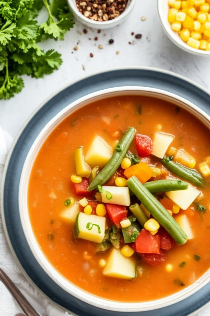 Homemade Vegetable Soup From A Can image
