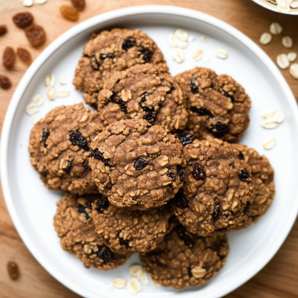 Almond Butter Raisin Cookies Vegan Gluten Free image