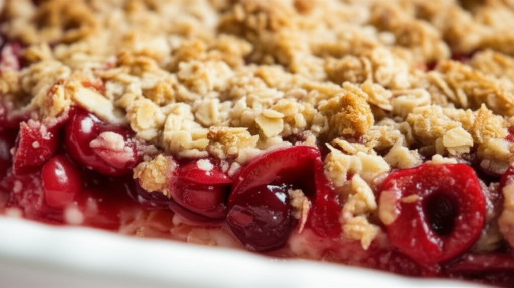 Almond Cherry Crisp image