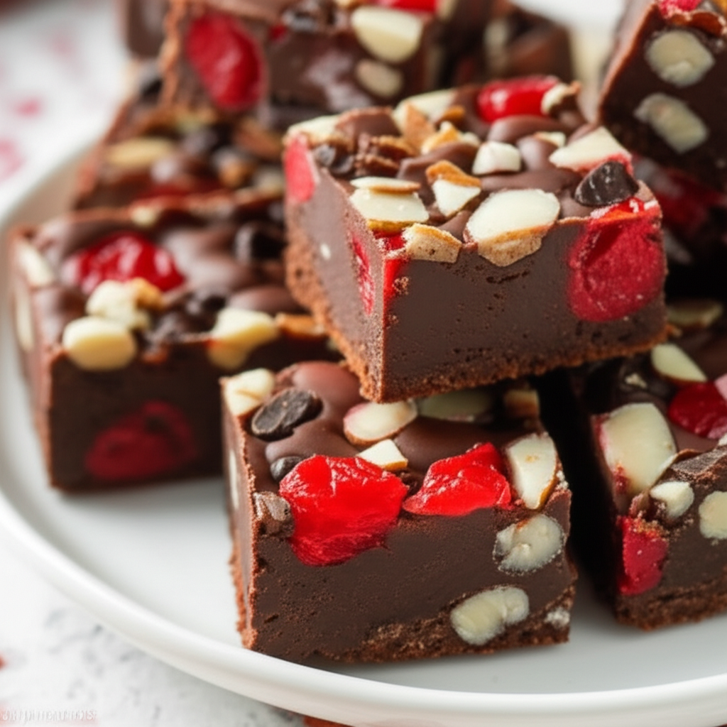 Almond Cherry Fudge image