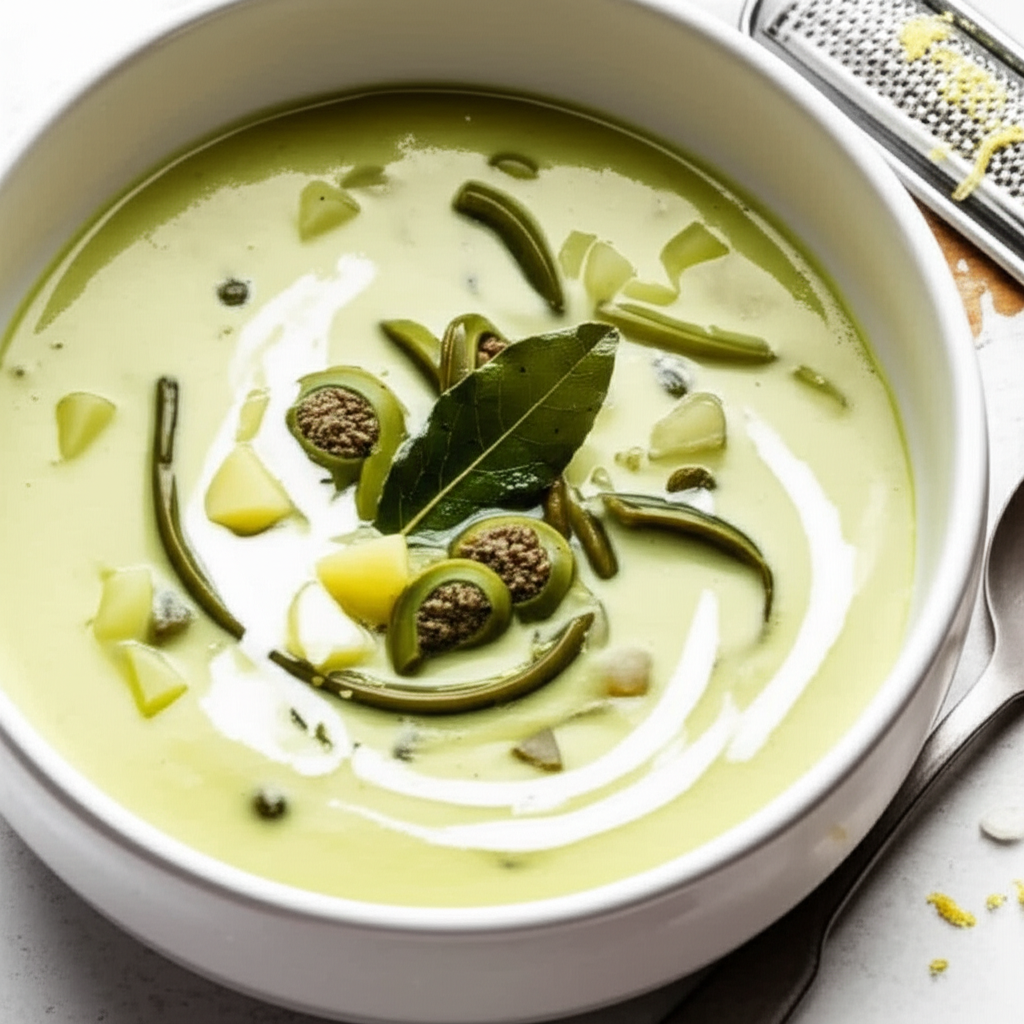 Creamy Fiddlehead Soup image